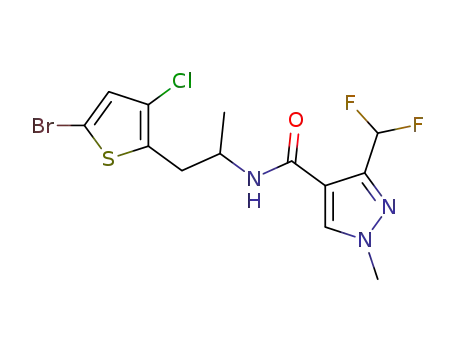 3-difluoromethyl-1-methyl-1H-pyrazole-4-carboxylic acid [2-(5-bromo-3-chlorothiophen-2-yl)-1-methylethyl]amide