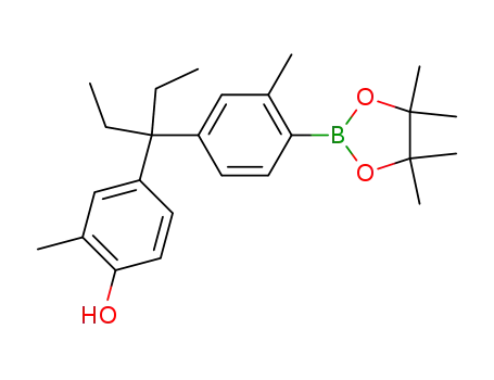 4-{1-ethyl-1-[3-methyl-4-(4,4,5,5-tetramethyl-[1,3,2]dioxaborolan-2-yl)-phenyl]-propyl}-2-methyl-phenol