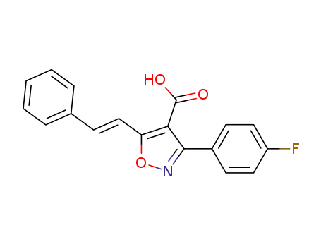 3-(4-fluoro-phenyl)-5-((E)-styryl)-isoxazole-4-carboxylic acid