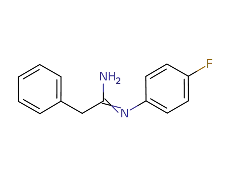 Molecular Structure of 67007-01-6 (Benzeneethanimidamide, N-(4-fluorophenyl)-)