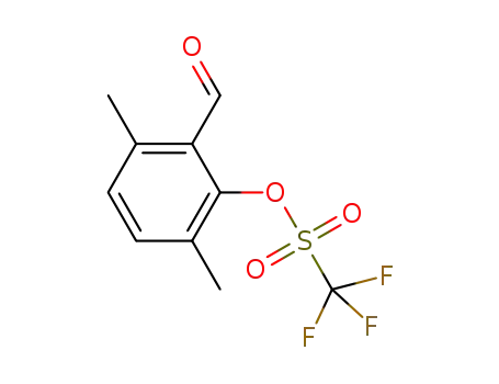 Molecular Structure of 1403381-95-2 (2-formyl-3,6-dimethylphenyl trifluoromethanesulfonate)