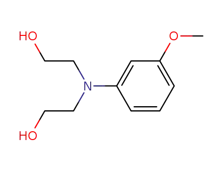 Molecular Structure of 17126-75-9 (N,N-BIS(2-HYDROXYETHYL)-3-METHOXYANILINE)