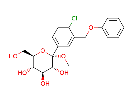 (2S,3R,4S,5S,6R)-2-(4-chloro-3-(phenoxymethyl)phenyl)-6-(hydroxymethyl)-2-methoxytetrahydro-2H-pyran-3,4,5-triol