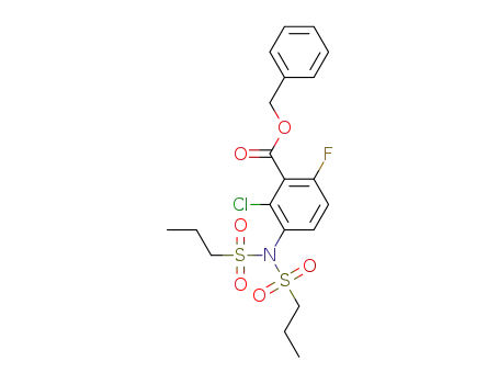 benzyl-2-chloro-6-fluoro-3-(N-(propylsulfonyl)propylsulfonylamido)benzoate