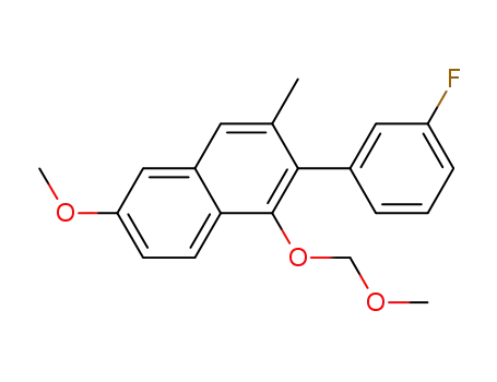 Molecular Structure of 872551-62-7 (Naphthalene,
2-(3-fluorophenyl)-6-methoxy-1-(methoxymethoxy)-3-methyl-)