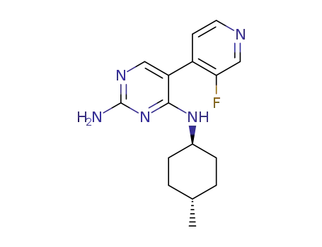 Molecular Structure of 1401034-44-3 (5-(3-fluoropyridin-4-yl)-N<SUP>4</SUP>-((1R,4R)-4-methylcyclohexyl)pyrimidine-2,4-diamine)