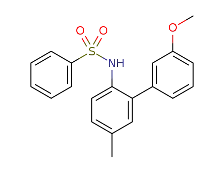 Molecular Structure of 1360569-94-3 (N-(3'-methoxy-5-methyl-[1,1'-biphenyl]-2-yl)benzenesulfonamide)
