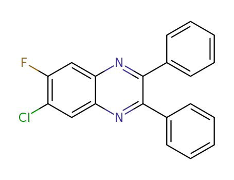 Molecular Structure of 218456-76-9 (6-chloro-7-fluoro-2,3-diphenylquinoxaline)