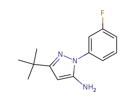 Molecular Structure of 476637-06-6 (5-TERT-BUTYL-2-(3-FLUORO-PHENYL)-2H-PYRAZOL-3-YLAMINE)