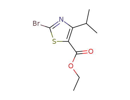 Molecular Structure of 81569-58-6 (5-Thiazolecarboxylicacid,2-bromo-4-(1-methylethyl)-,ethylester(9CI))