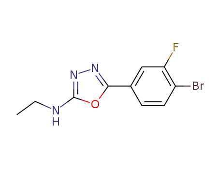 [5-(4-bromo-3-fluoro-phenyl)-[1,3,4]oxadiazol-2-yl]-ethyl-amine