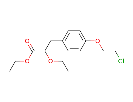 Molecular Structure of 901113-92-6 (ethyl 3-[4-(2-chloroethoxy)-phenyl]-2-ethoxy-propionate)