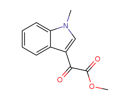 Molecular Structure of 151490-40-3 (2-(1-METHYL-1H-INDOL-3-YL)-2-OXOACETIC ACID METHYL ESTER)