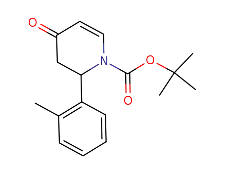 Molecular Structure of 959683-26-2 (N-boc-2-(2-methylphenyl)-2,3-dihydro-4-pyridone)