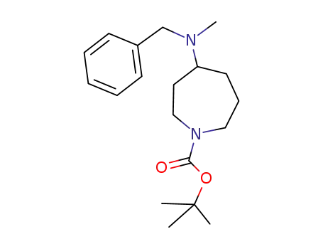 Molecular Structure of 1027346-12-8 (tert-butyl 4-(benzyl(methyl)amino)azepane-1-carboxylate)