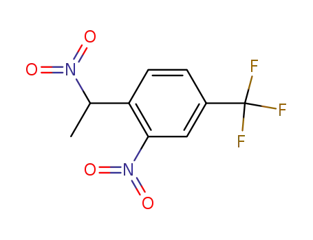 Molecular Structure of 193744-38-6 (Benzene, 2-nitro-1-(1-nitroethyl)-4-(trifluoromethyl)-)
