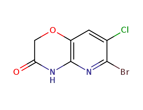 Molecular Structure of 577691-88-4 (6-bromo-7-chloro-4H-pyrido[3,2-b][1,4]oxazin-3-one)
