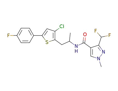 3-difluoromethyl-1-methyl-1H-pyrazole-4-carboxylic acid {2-[3-chloro-5-(4-fluorophenyl)thiophen-2-yl]-1-methylethyl}amide
