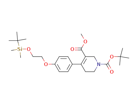 4-{4-[2-(tert-butyldimethylsilanyloxy)ethoxy]phenyl}-5,6-dihydro-2H-pyridine-1,3-dicarboxylic acid 1-tert-butyl ester 3-methyl ester