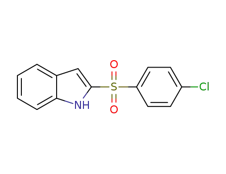 Molecular Structure of 1505521-32-3 (2-((4-chlorophenyl)sulfonyl)-1H-indole)