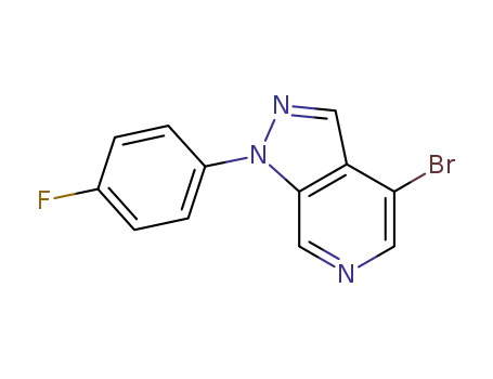 Molecular Structure of 1220165-54-7 (4-broMo-1-(4-fluorophenyl)-1H-pyrazolo[3,4-c]pyridine)