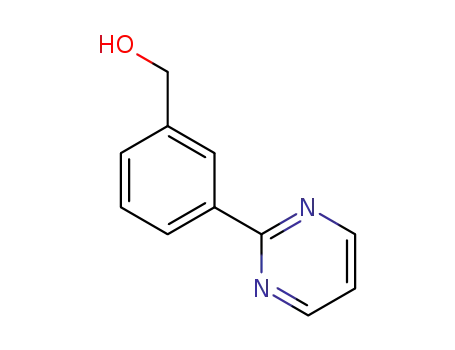 Molecular Structure of 892502-12-4 ((3-pyrimidin-2-ylphenyl)methanol)