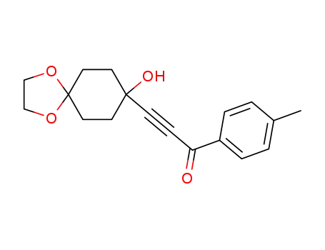 Molecular Structure of 1224949-36-3 (3-(8-hydroxy-1,4-dioxaspiro[4.5]decan-8-yl)-1-(p-tolyl)-2-propyn-1-one)