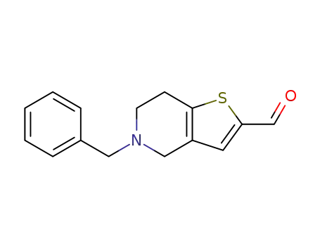 Molecular Structure of 623564-14-7 (Thieno[3,2-c]pyridine-2-carboxaldehyde,
4,5,6,7-tetrahydro-5-(phenylmethyl)-)