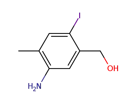 Molecular Structure of 885608-79-7 (5-amino-2-iodo-4-methylbenzyl alcohol)