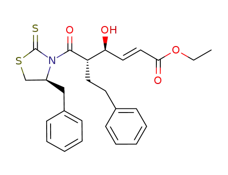 (2E,4S,5S)-5-[(4S)-4-benzyl-2-thioxo-thiazolidine-3-carbonyl]-4-hydroxy-7-phenyl-hept-2-enoic acid ethyl ester