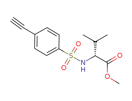 Molecular Structure of 840534-29-4 (D-Valine, N-[(4-ethynylphenyl)sulfonyl]-, methyl ester)