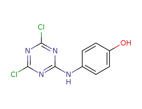 Molecular Structure of 46731-78-6 (Phenol, 4-[(4,6-dichloro-1,3,5-triazin-2-yl)amino]-)