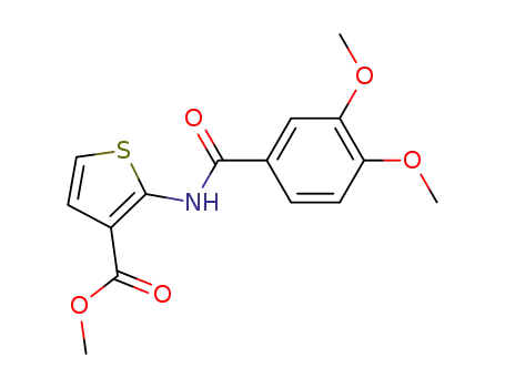 Molecular Structure of 773071-56-0 (methyl 2-(3,4-dimethoxybenzamido)thiophene-3-carboxylate)