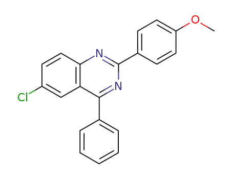 Molecular Structure of 84570-84-3 (6-chloro-2-(4-methoxyphenyl)-4-phenylquinazoline)
