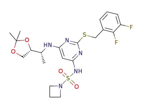 N-[2-[(2,3-difluorobenzyl)thio]-6-({(1R)-1-[(4R)-2,2-dimethyl-1,3-dioxolan-4-yl]ethyl}amino)pyrimidin-4-yl]azetidine-1-sulfonamide