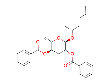 (2R,3R,5R,6S)-2-((R)-hex-5-en-2-yloxy)-6-methyltetrahydro-2H-pyran-3,5-diyl dibenzoate