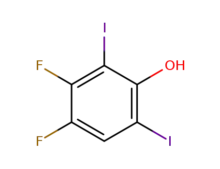 Molecular Structure of 1228093-47-7 (3,4-difluoro-2,6-diiodophenol)