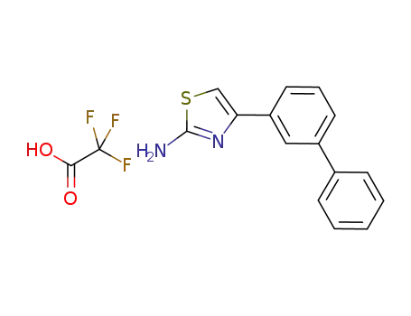 Molecular Structure of 900514-78-5 (4-biphenyl-3-ylthiazol-2-ylamine trifluoroacetic acid salt)