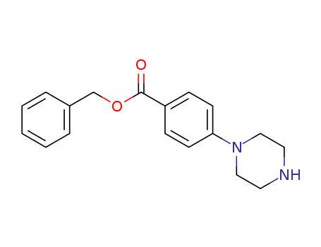 Molecular Structure of 1121610-30-7 (4-piperazin-1-yl-benzoic acid benzyl ester)