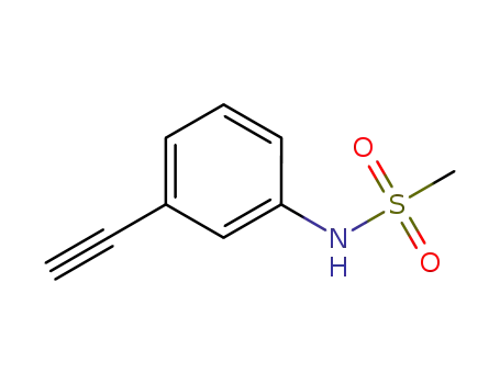 Molecular Structure of 1025055-55-3 (N-(3-ethynylphenyl)methanesulfonamide)
