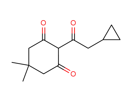 Molecular Structure of 908117-02-2 (2-(2-cyclopropylacetyl)-5,5-dimethylcyclohexane-1,3-dione)