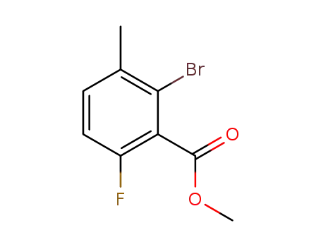 Molecular Structure of 1359857-62-7 (2-bromo-6-fluoro-3-methylbenzoic acid methyl ester)