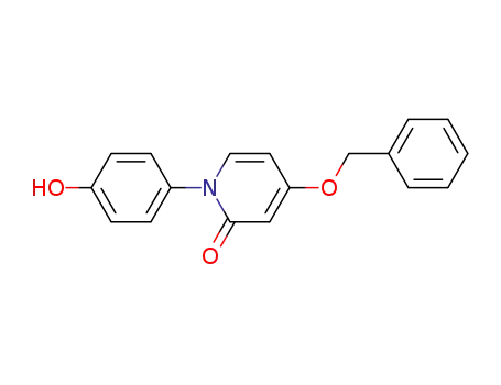 Molecular Structure of 864757-74-4 (4-(benzyloxy)-1-(4-hydroxyphenyl)pyridin-2(1H)-one)