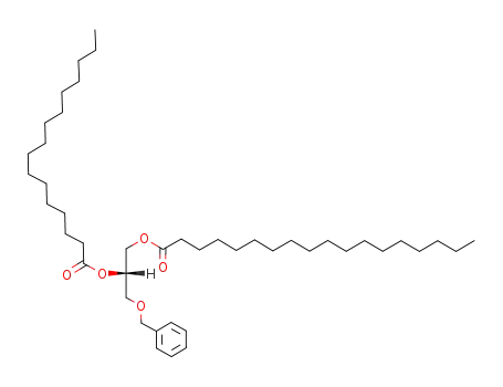 Molecular Structure of 282532-76-7 (3-O-benzyl-2-O-hexadecanoyl-1-O-octadecanoyl-sn-glycerol)