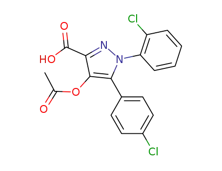 1H-Pyrazole-3-carboxylic acid,
4-(acetyloxy)-1-(2-chlorophenyl)-5-(4-chlorophenyl)-