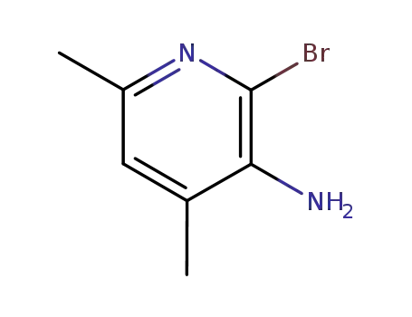 Molecular Structure of 104829-98-3 (3-Amino-2-bromo-4,6-dimethylpyridine)