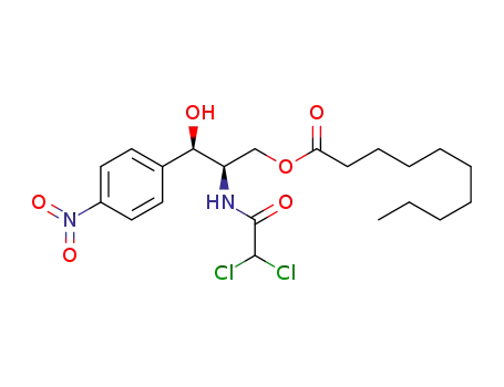 Molecular Structure of 1303598-13-1 ((2R,3R)-2-[(dichloroacetyl)amino]-3-hydroxy-3-(4-nitrophenyl)propyl decanoate)