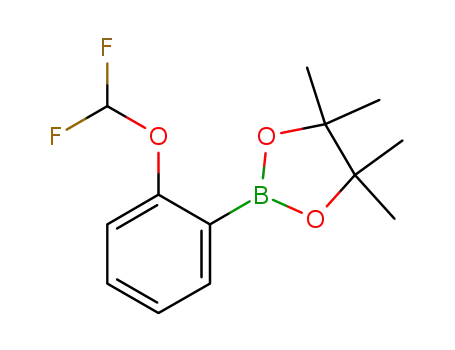 Molecular Structure of 960067-33-8 (2-(2-(Difluoromethoxy)phenyl)-4,4,5,5-tetramethyl-1,3,2-dioxaborolane)