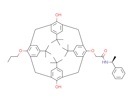 5,11,17,23-tetra(tert-butyl)-25,27-dihydroxy-28-propoxy-26-[N-(1-phenylethyl)carbamoylmethoxy]calix[4]arene