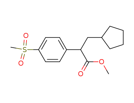 Molecular Structure of 300355-19-5 (3-CYCLOPENTYL-2-(4-METHANESULFONYL-PHENYL)-PROPIONIC ACID METHYL ESTER)